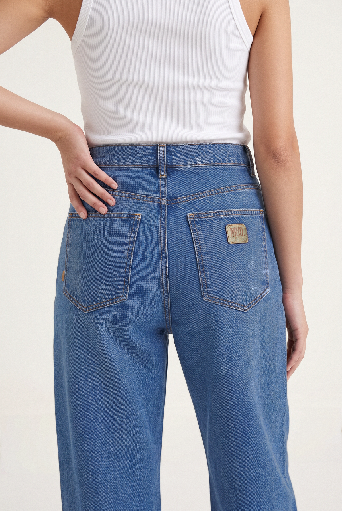 Brooke High Barrel Stone Vintage - back pocket detail
