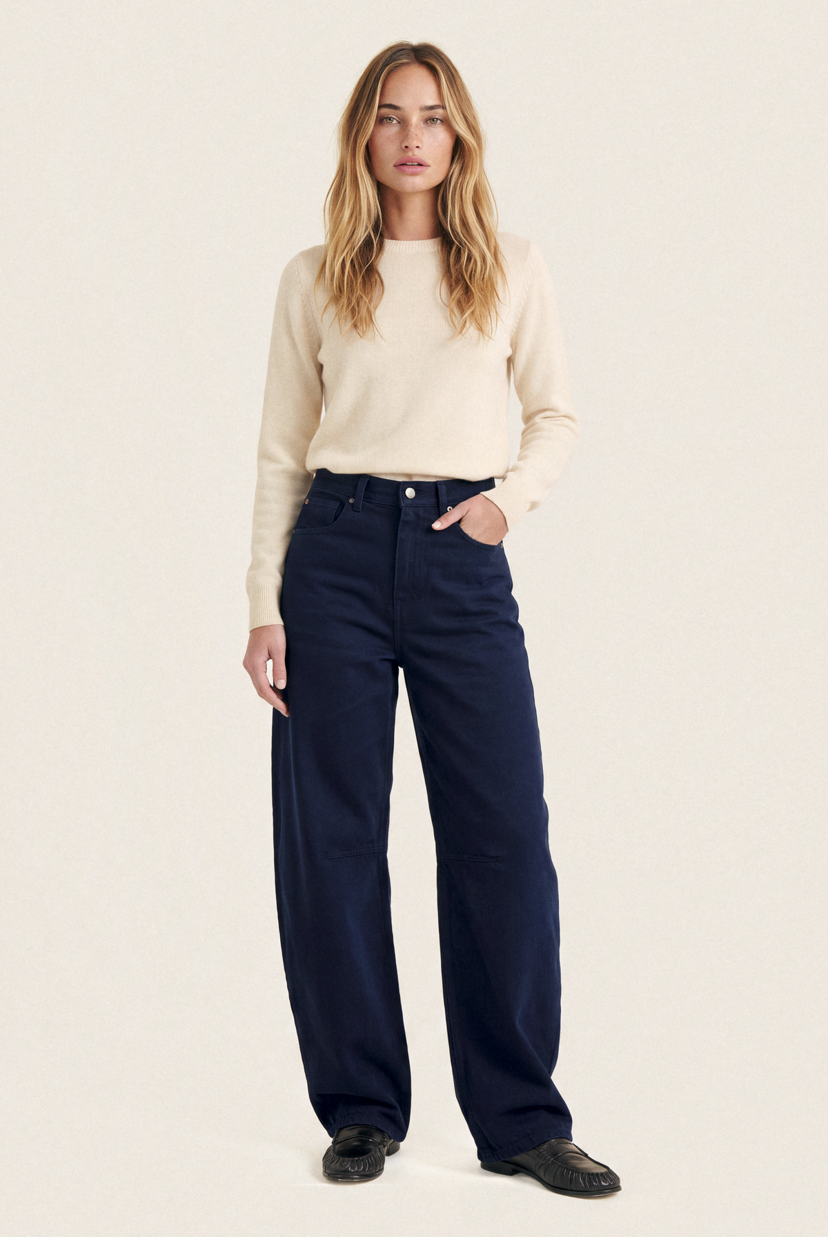 Demi High Balloon Deep Ink – full body front