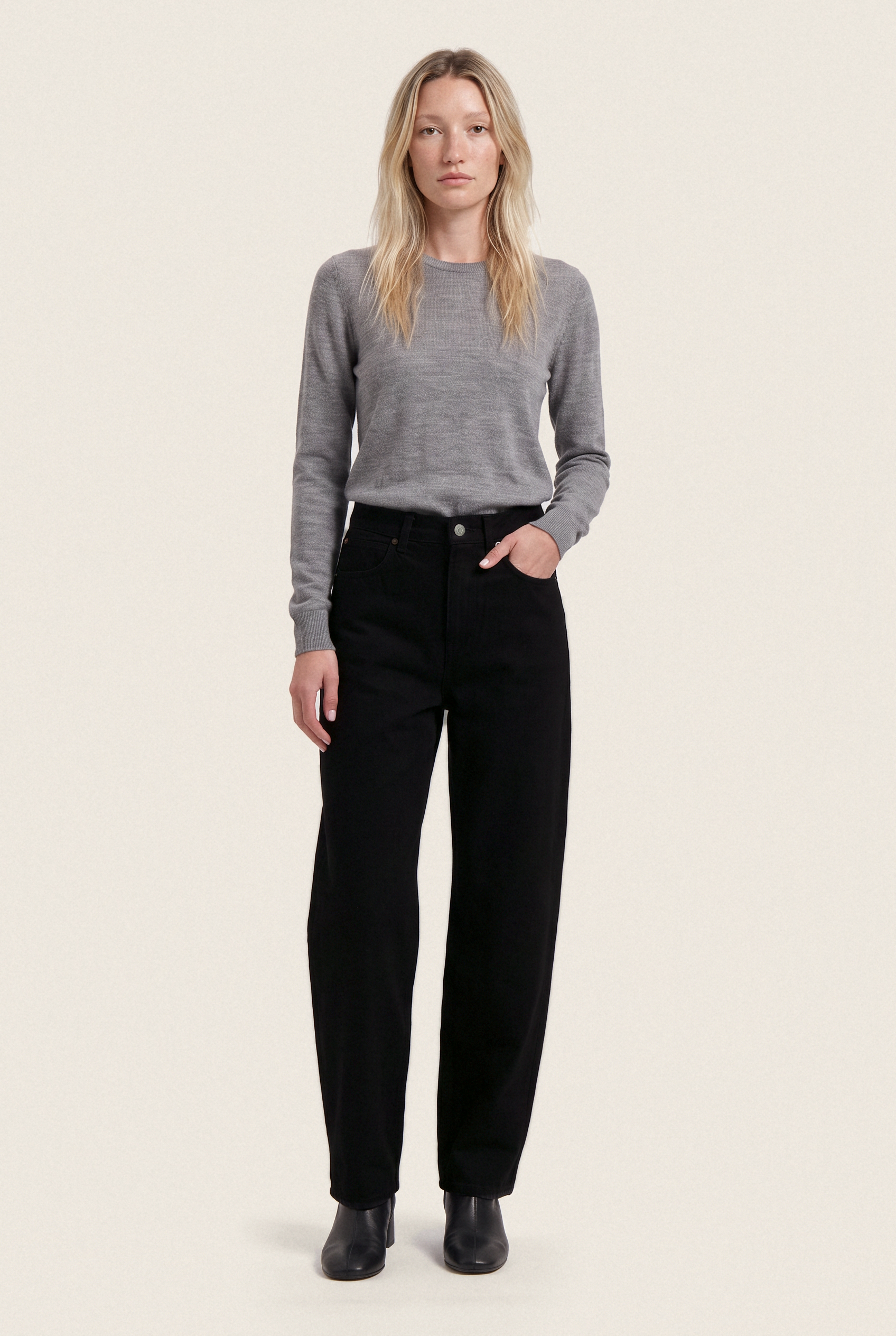 Brooke High Barrel Nero Nero - winter front