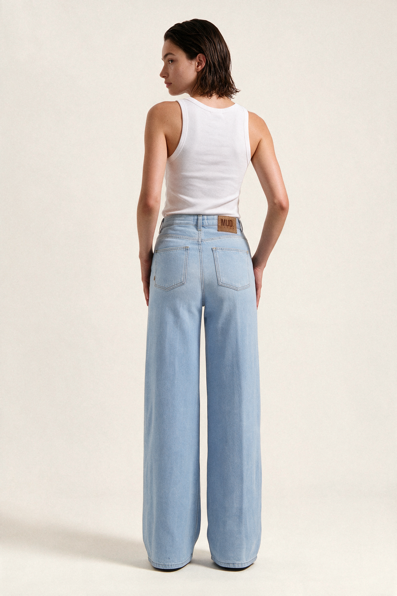Sara High Loose Flow Stone Vintage – full body back