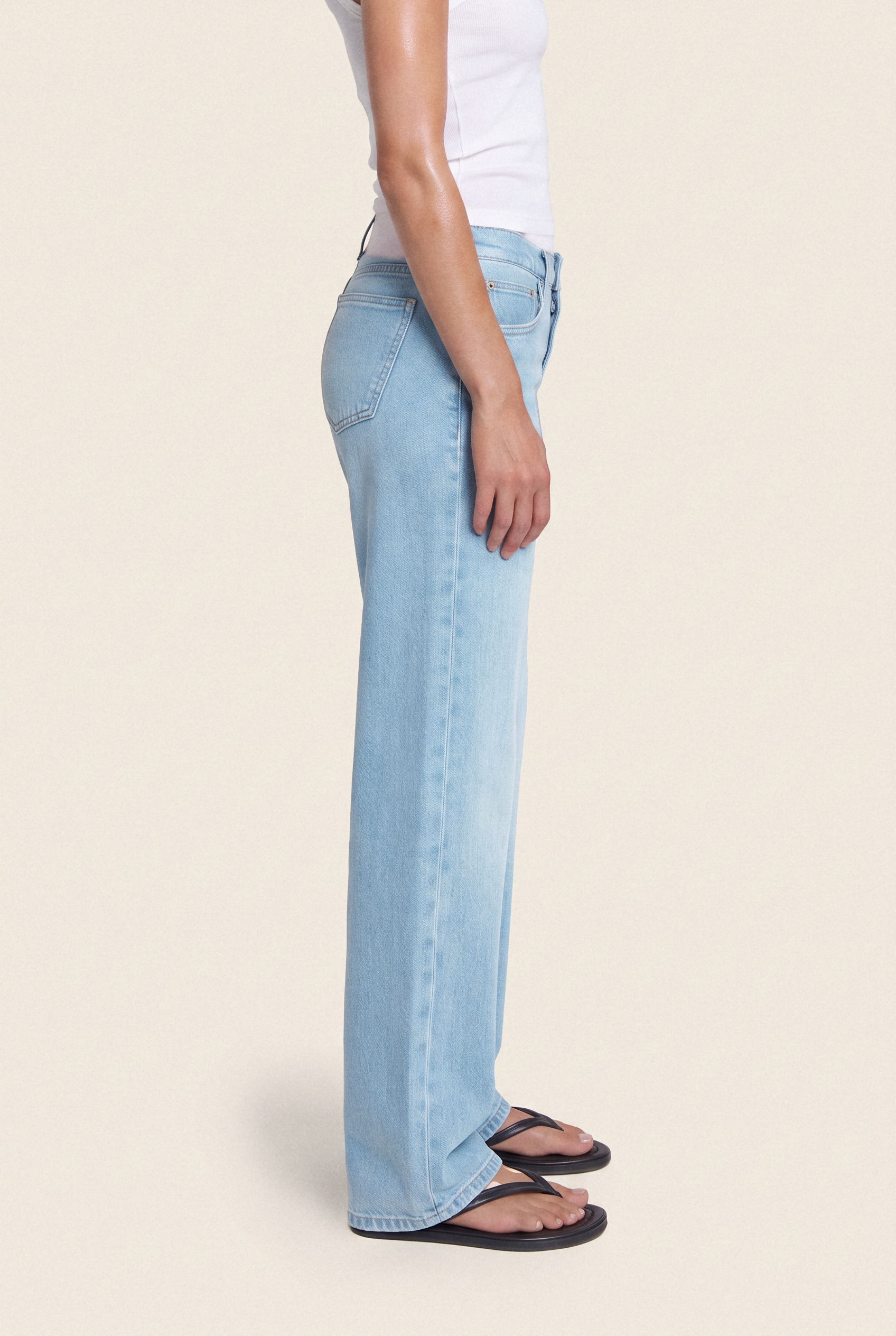 Carry Mid Straight Light Stone Vintage – side view