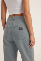 Brooke High Barrel Faded Grey - back pocket detail