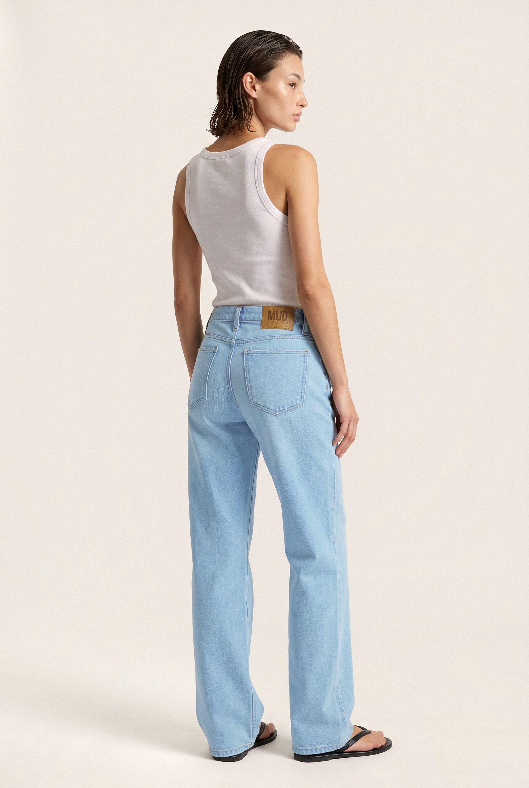 Carry Mid Straight Light Stone Vintage – full body back