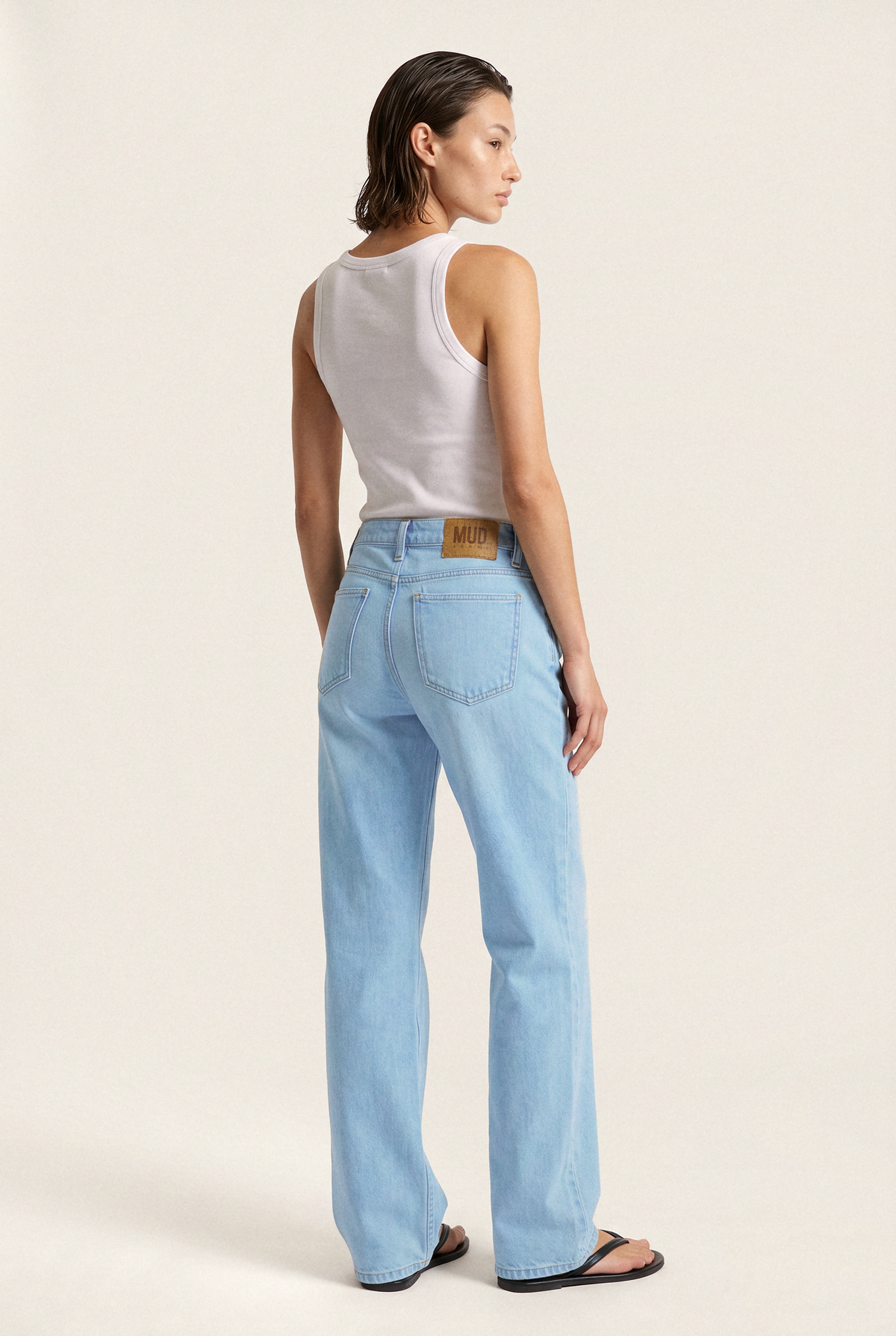 Carry Mid Straight Light Stone Vintage – full body back