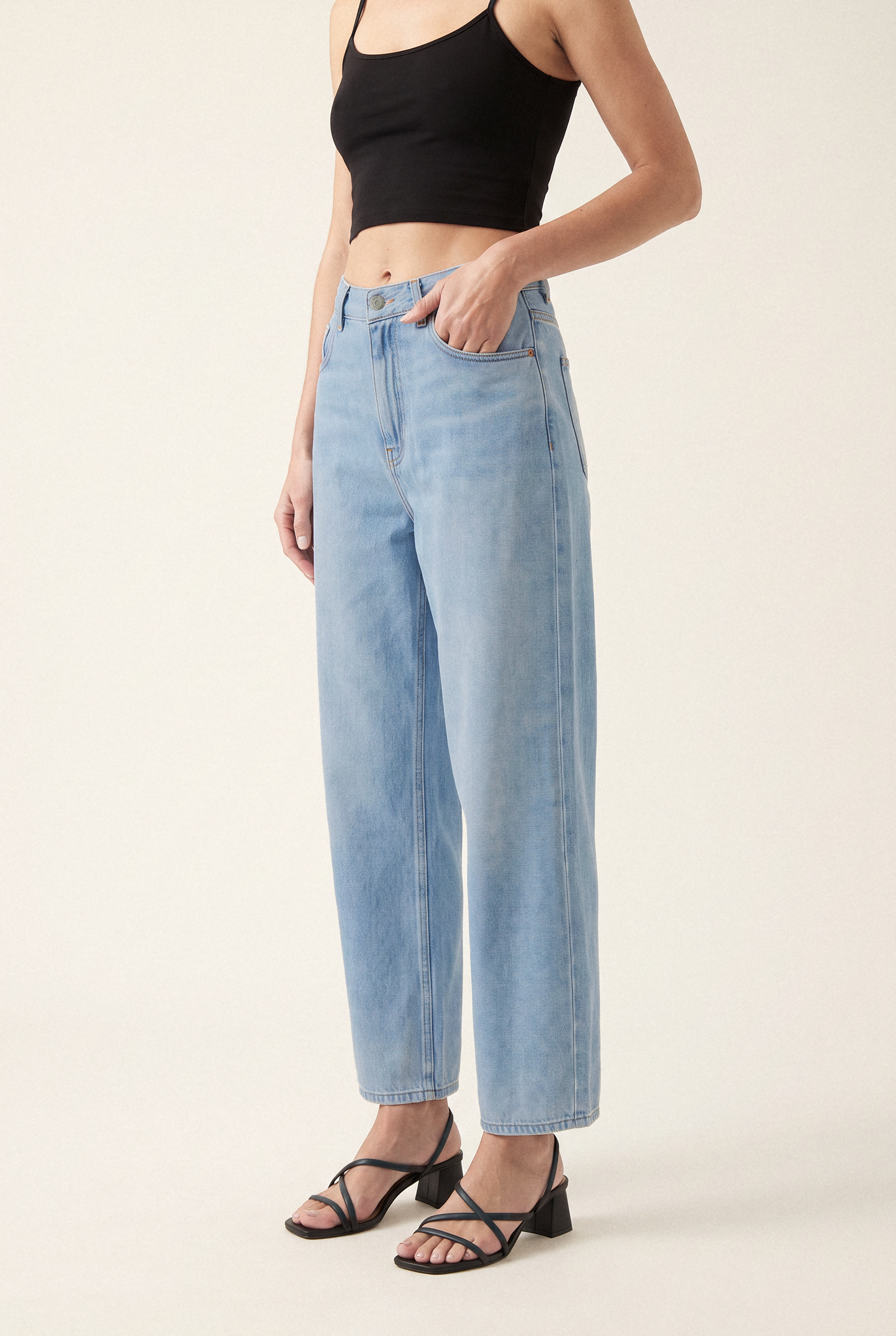 Brooke High Barrel Flow Stone Vintage - leg side