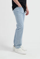 Sustainable MUD Jeans made from organic cotton, featuring a classic light blue denim, perfect for ethical fashion choices.