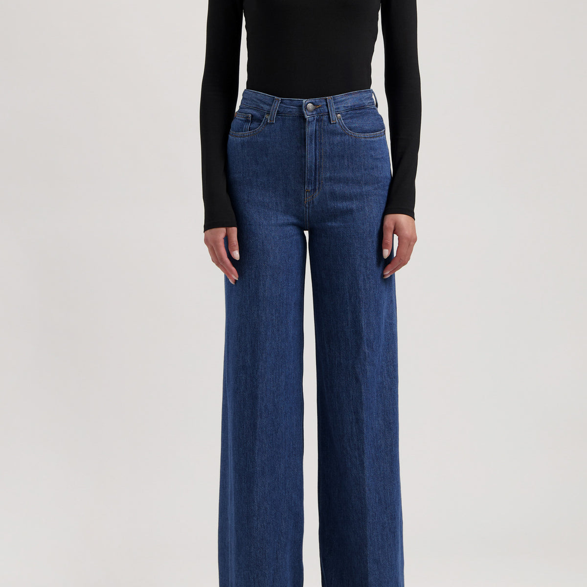 Sara High Loose Flow - Stone Indigo