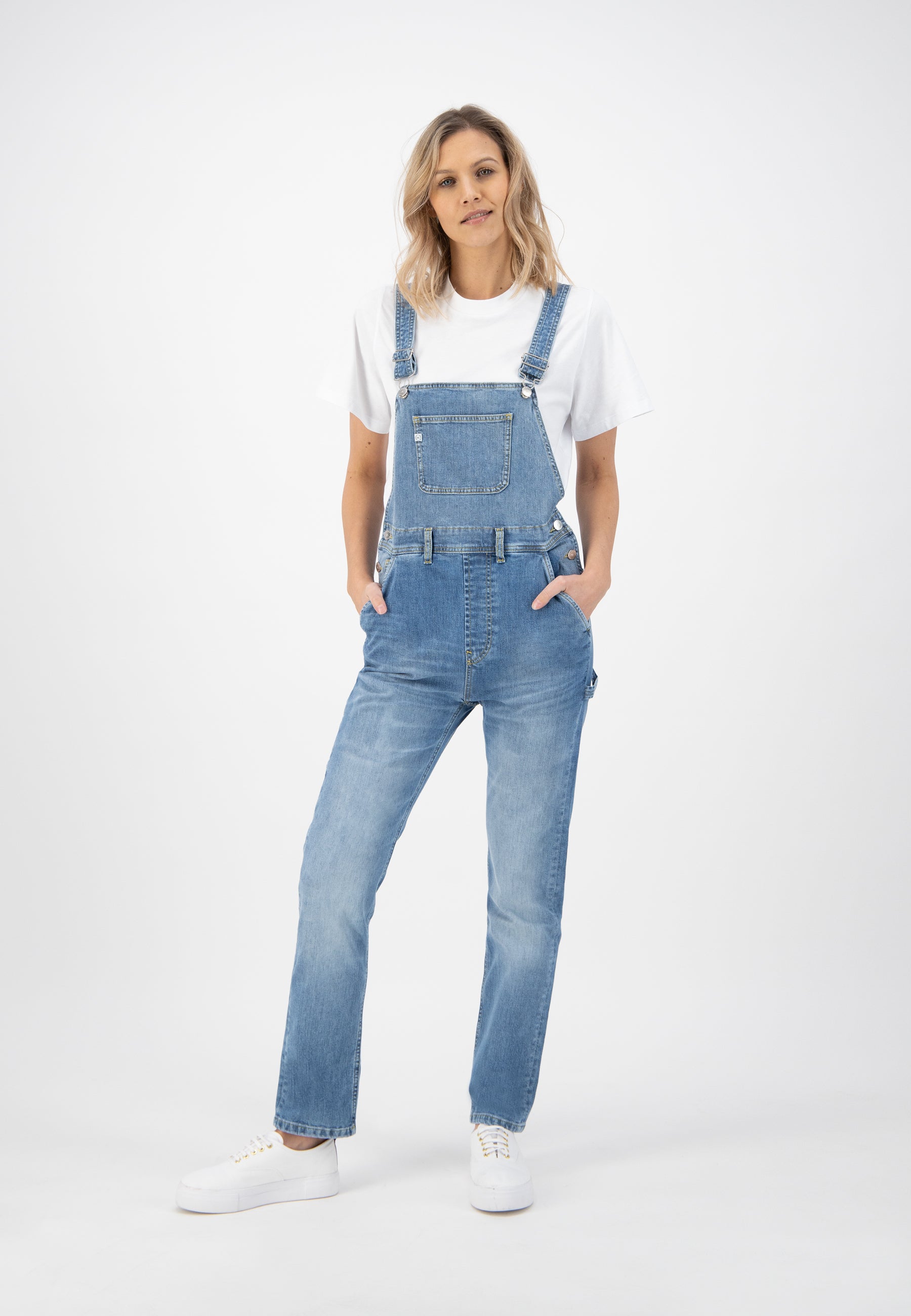 Organic Jeans | Jenn Dungaree - Old Stone | MUD Jeans